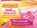 Emergen-C 1000mg Vitamin C-Pulver, mit Antioxidantien, B Vitamine und Elektrolyte, Immunergänzungsmittel für Immununterstützung, Koffein Free Fizzy Drink Mix, Pink Lemonade Flavor - 30 Count (Pack von 12)
