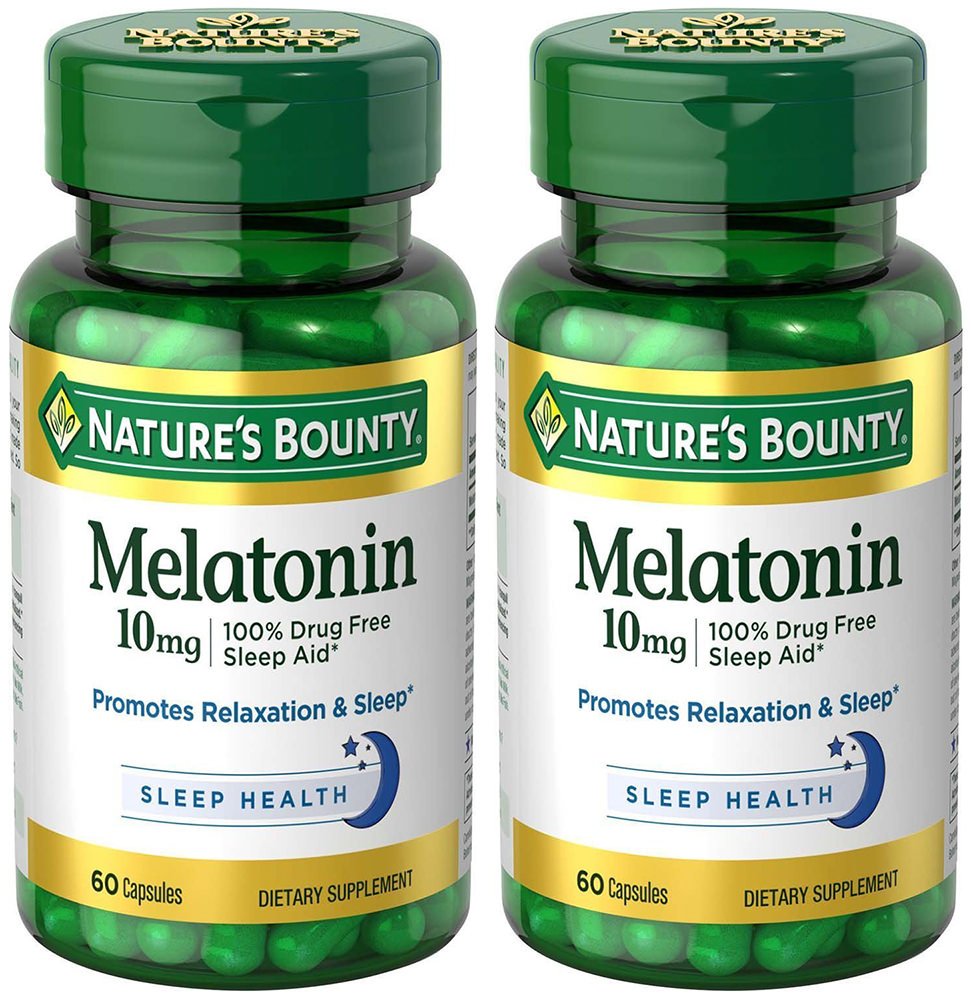 Mélatonine 10 mg, 2 bouteilles (60 Nombre)