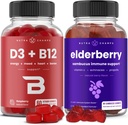 NutraChamps Vitamina B12 Gummies and Elderberry Gummies Bundle