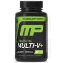 Muscle Pharm Essentials Multi-V+, The Athlete Multi-Vitamin, Enhanced Energy, Performance & Immune Health, Daily Multivitamin für Männer & Frauen mit Minerals Plus Probiotics, 90 Tabletten, 30 Portionen