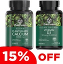 PlantFusion Vegan Calcium & D3 Bundle - Premium Plant Based Calcium 1000mg und D3 2000IU Ergänzungen für Knochenwachstum, Dichte und Stärke & Immununterstützung