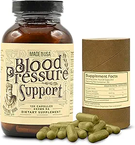 Medicine Man Plant Co. Supporto per la pressione sanguigna 120 capsule - Pillole naturali di erbe con biancospino, Rosella Hibiscus e Ginger - Integratore organico ed erbe