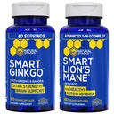 STACKS NATURELS Ginkgo Biloba + Lions Mane Mushroom Bundle - Focus & Memory Support* - 120 Capsules