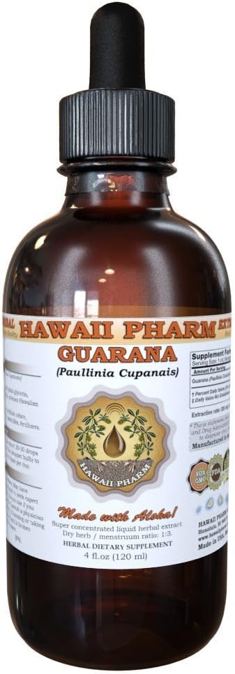 Guarana Liquid Extract, Guarana (Paullinia Cupanais) Tinktur Supplement 4 oz