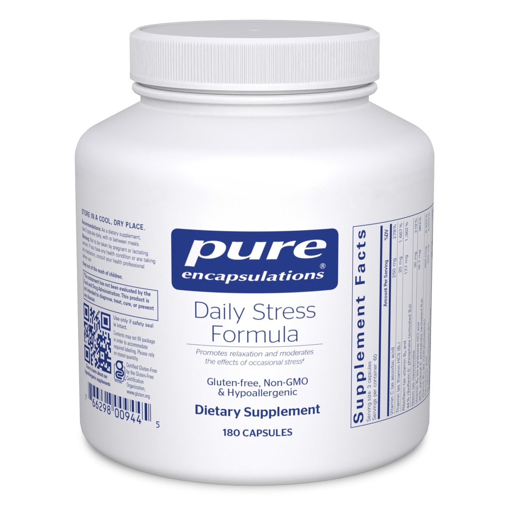 Pure Encapsulations Daily Stress Formula | Promuove Rilassamento e Modera gli effetti dello stress occasionale*| 180 capsule