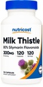 Nutricost Milk Thistle Capsules 300mg, 120 Capsules (80% Silymarin)
