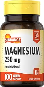 Sundance Magnésium Supplément de 250 mg de 100 capsules Formule minérale essentielle