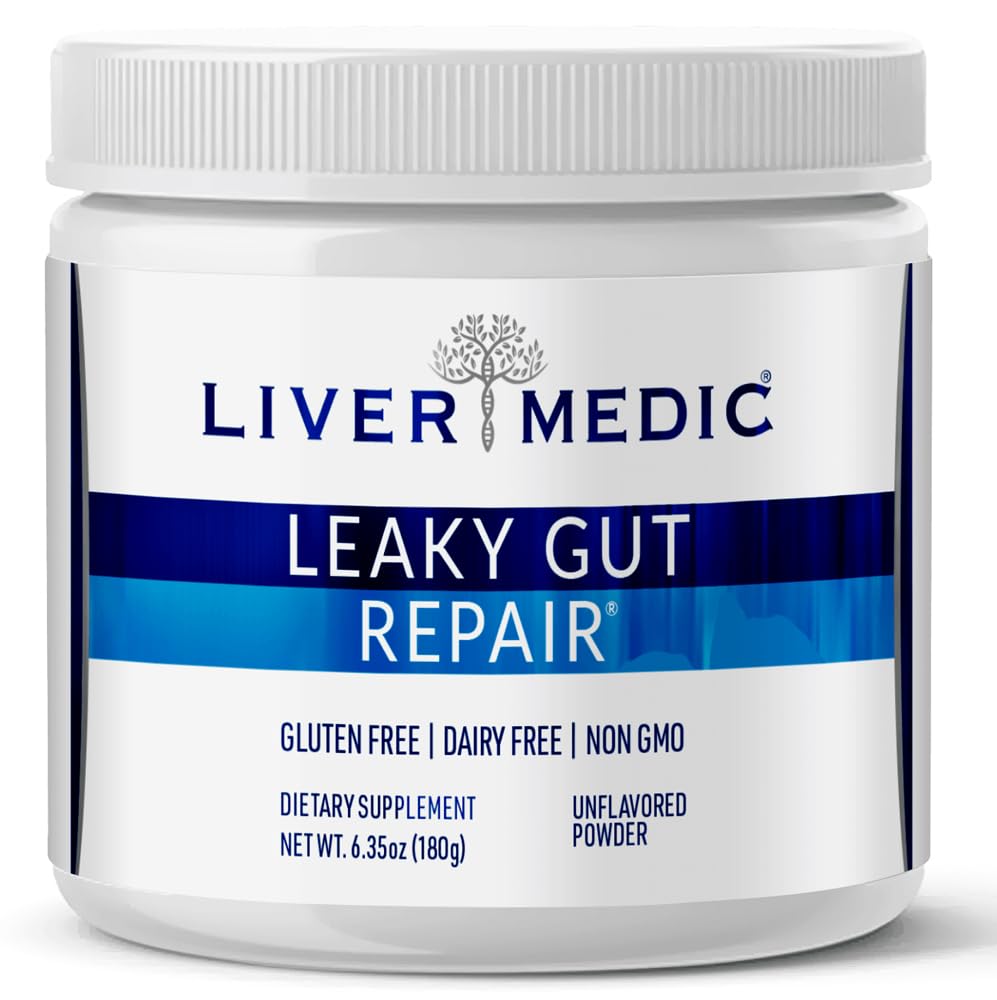 Leaky Gut Repair Gut Health Support Pulver Glutamine Slippery Elm für IBS Heartburn Relief Bloating zu beruhigen Stomach für Frauen und Männer Kapseln (Unflavored) 180g