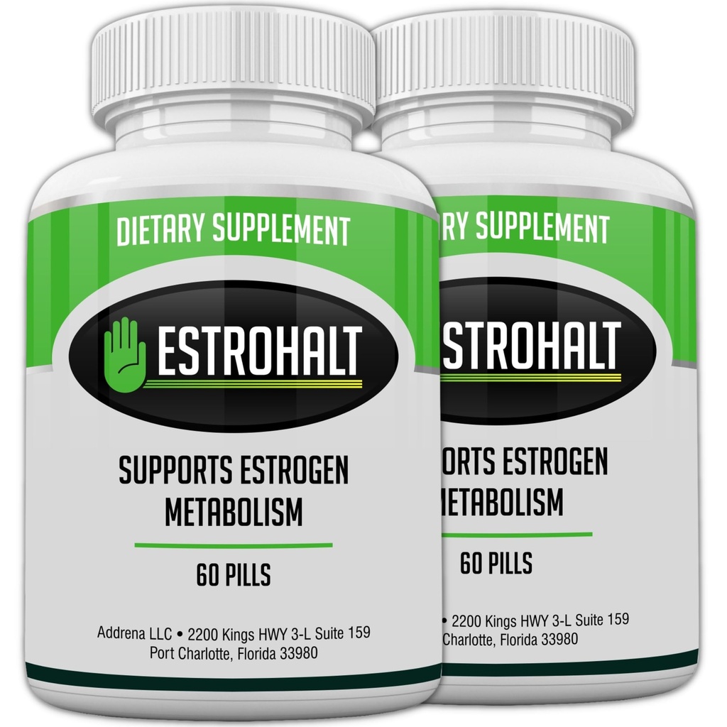 Estrohalt 2 Pack 120 Pillen- Beste Estrogen Blocker DIM-Ergänzung (Diindolylmethan) und Indole-3-Carbinol (I3C) für Frauen und Männer | Natürliche Aromatase Inhibitor Vitamin PCOS, Menopause und PMS zu helfen