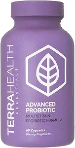 Terra Health Essentials Probiotici avanzati | 50 miliardi di CFU | Ridurre Bloating & Gas, Supporto immunitario | 30-Day Supply (60 capsule)