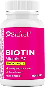 Eichhörnchen Biotin (Vitamin B7) 10.000mcg (10mg) Vitamin Supplement, 240 Kapseln - Vegetarisch, Glutenfrei, schnell Veröffentlichung, Non-GMO