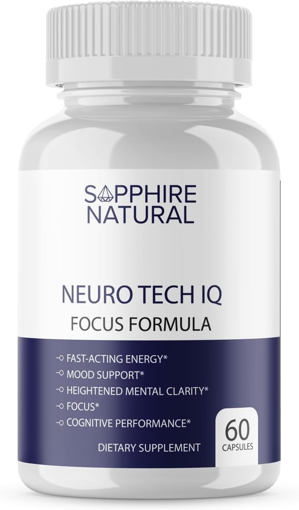 Neuro Tech IQ Brain Supplement - Neurotech Iq Focus Formula Enhancement Pills (60 capsule)