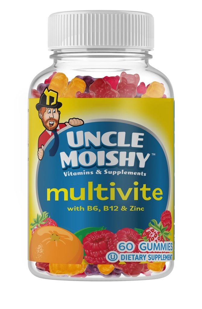 AEE SIXNE Uncle Moishy Kosher Kinder Multi-Vitamin Mineral Jellies mit Choline 60 Jellies