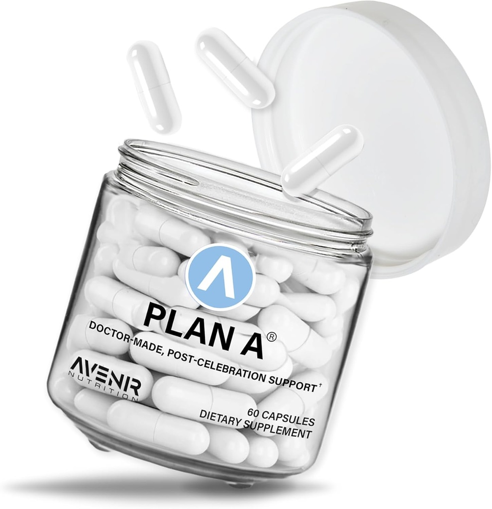 Plan A - Post-Celebration Relief & Morning Restore, Dehydration & Headache Support - Dihydromyricetin DHM & L Cysteine - 45 Capsules