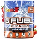 G Fuel Dragon Ball Z Energy Drink Powder, Pre Workout Caffeine Mix per il gioco, Sugar Free Focus Amino, Vitamina + Antiossidanti, 9.8oz (Lichea di fragola, 40 Serve)