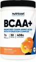 Nutricost BCAA + Poudre d'hydratation (Anneaux de pêche) 30 portions - Acides aminés à chaîne ramifiée avec complexe d'hydratation - Sans gluten, sans OGM