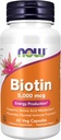 MAINTENANT Compléments alimentaires, Biotine 5 000 mcg, Métabolisme de l'acide amino*, Production d'énergie*, 60 gélules