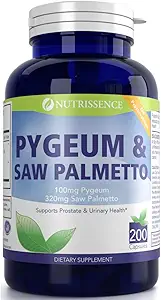 Pygeum und Saw Palmetto 200 Kapseln - 100mg Pygeum & 320mg Saw Palmetto - Männergesundheit - Prostata & Urinary Health Supplement