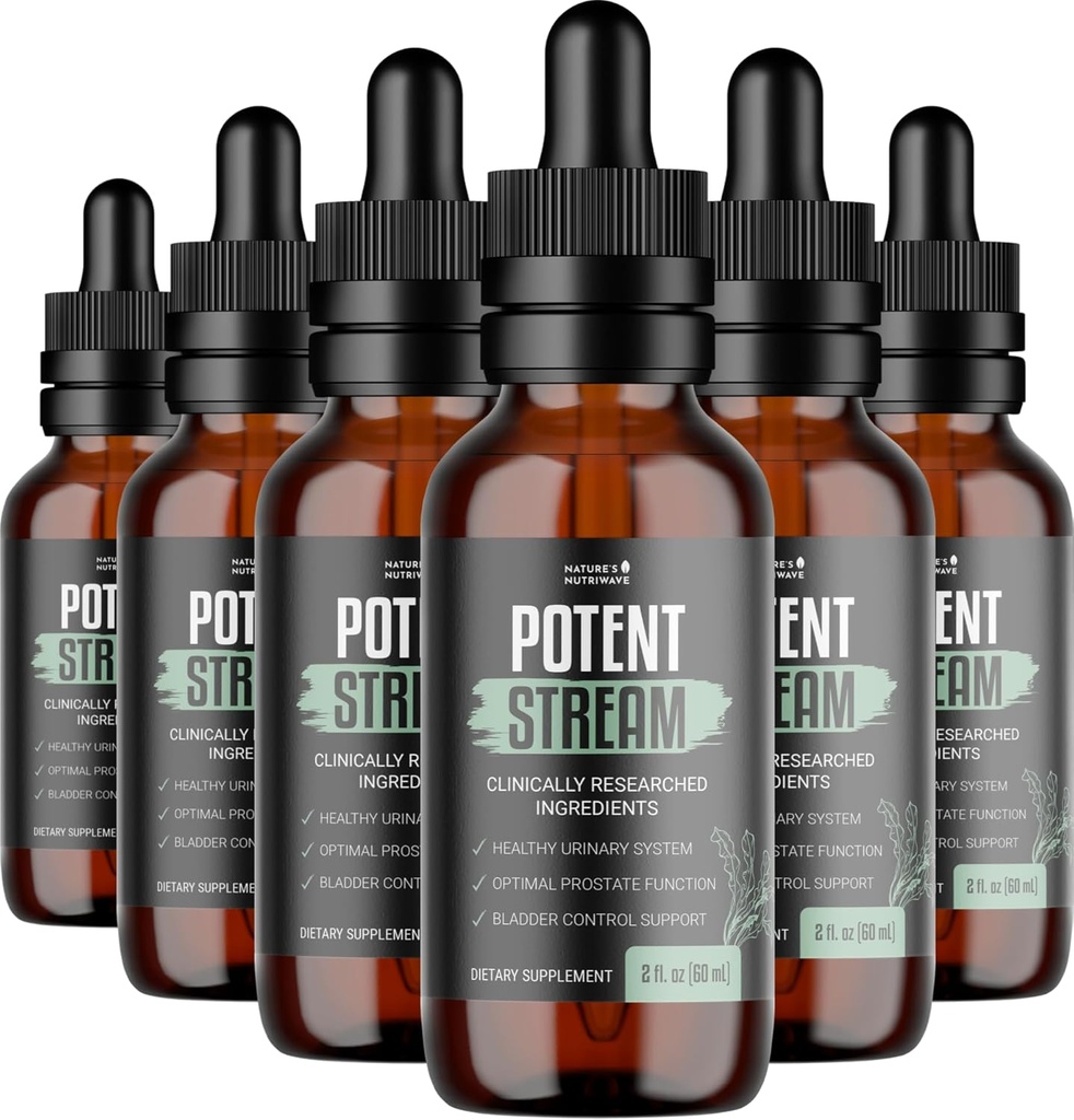 PotentStream gouttes - Formule originale, supplément liquide naturel avec des extraits de plantes