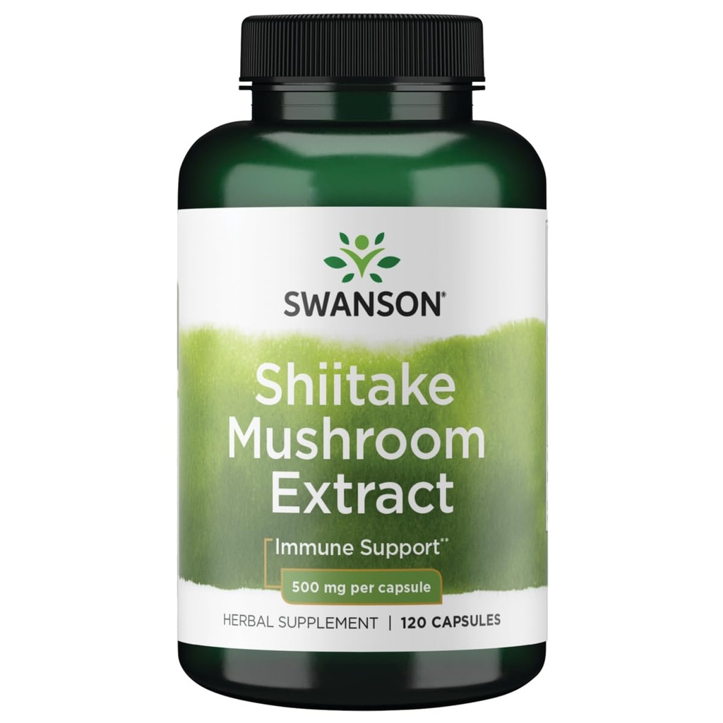 Estratto di funghi di Swanson Shiitake (4:1) 500 mg 120 capsule