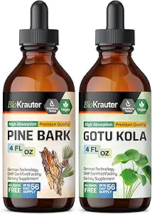 BIO KRAUTER Pine Bark Tinktur 4 Fl. Oz. & Gotu Kola Tinktur 4 Fl. Oz.