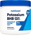 Sels potassiques de potassium, supplément cétonique exogène, 6,4 g de bêta-hydroxybutyrate par portion, 250 grammes