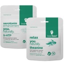 Suppléments de sérotonine et naturel l théanine.