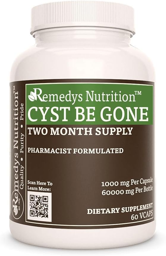 La nutrition de Remedy Cyst Be Gone, 1000 mg, 60 Capsules végétaliennes Complément alimentaire à base de plantes