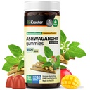 BIO KRAUTER Ashwagandha Gummies pour les femmes et les hommes - 2000 mg de force - 90 Chews pour le soutien de l'humeur - Suppléments Chewable Ashwagandha - Vegan - Mango Flavor
