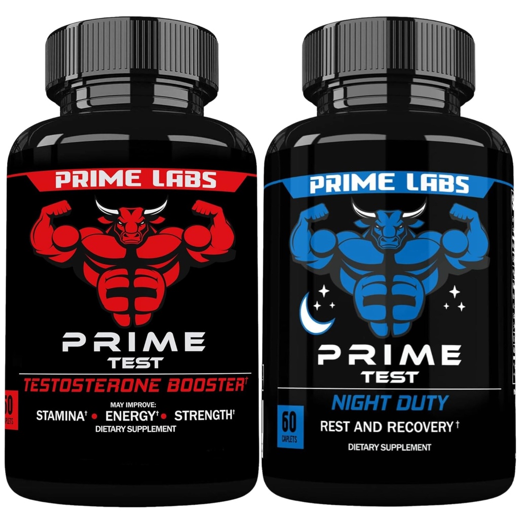 Prime Labs Prime test test booster testostérone + supplément de sommeil de nuit