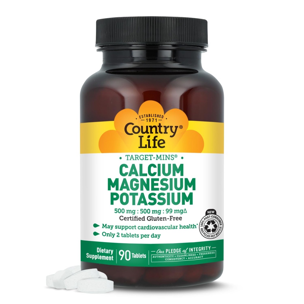 Country Life Calcium-Magnesium-Potassium - 90 Tabletten