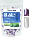 XPRS Nutra Size 2 Empty Capsules - 100 Count Empty Gelatin Capsules - Pills DIY Capsule Filling - Pure Bovine Pill Gel Caps for Do-It-Yourself Supplements (Pearl Purple/White)