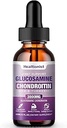 1 confezione Glucosamine Chondroitin MSM Liquid Drops, Extra Forza Joint Support Supplement per Adulti Uomo & Donne, Quercetin Boswelia, Bromelain, Antiossidante Supporto Immune (2 Fl oz)