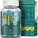Gommies de biotine - Peau de cheveux et ongles Vitamines pour les hommes et les femmes, Vitamine végétalienne B7, soutient la croissance des cheveux et des ongles plus forts, 30 jours d'approvisionnement - Blueberry-60 compte
