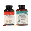 NatureWise Vitamin B Complex 360 Softgels & Omega 3 Fish Oil 180ct für Energie, Herz, Gehirn, Immun- & Vision-Unterstützung