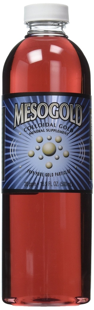 MesoGold ® 20 ppm Or colloïdal 500 mL/16,9 Oz