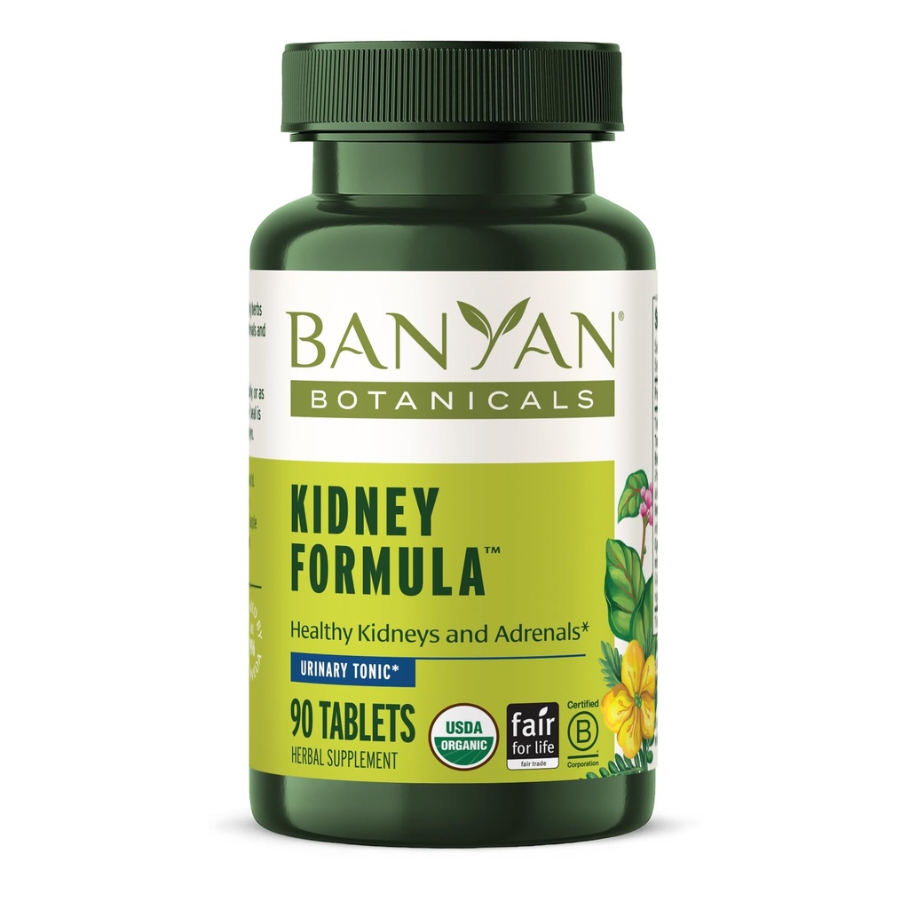 Banyan Botanicals Kidney Formula – Integratore di reni organici con Gokshura – Rijuvenating Herbal Blend to Support Kidneys and Urinary Tract Balance* – 90 compresse – Non-GMO Sostenibilmente Sourced Vegan