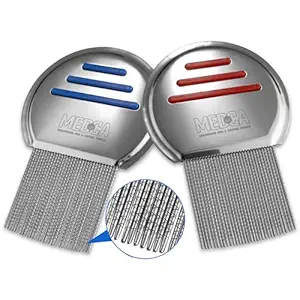 Lice Comb - (Pack von 2) Edelstahl Professional Lice Combs und Kopf Lice Behandlung, um effektiv Rid von Haarläuse und Nissen, beste Ergebnisse für Infektion und Wiederinfektion in Kinder & Erwachsene