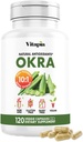 Vitapia Okra Extract - Herzgesundheit, Antioxidans, Gut & Verdauung, Wellness-Unterstützung - 10:1 Ratio & 120 Veggie Kapseln - Non-GMO, Glutenfrei, Vegan-Ergänzung