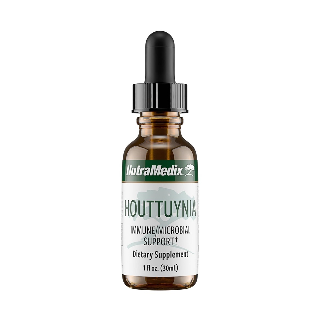 NutraMedix Houttuynia - Gastrointestinale, Immune System & Microbial Support Tincture - Aiuta con la digestione, GI Health & Body Detox Cleanse - Gocce liquide a base vegetale (1 oz / 30 ml)