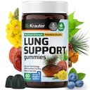 BIO KRAUTER Lung Detox Gummies - 60 Vegan Chews - Supplément de nettoyage pulmonaire avec mélange de feuilles C et Mullein - Soutien respiratoire