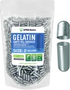 XPRS Nutra Größe 2 Leere Kapseln - 1000 Graf Leere Gelatine Kapseln - Pillen DIY Kapsel Füllung - Pure Bovine Pille Gel Kapseln für Do-It-Yourself Ergänzungen (Silber)