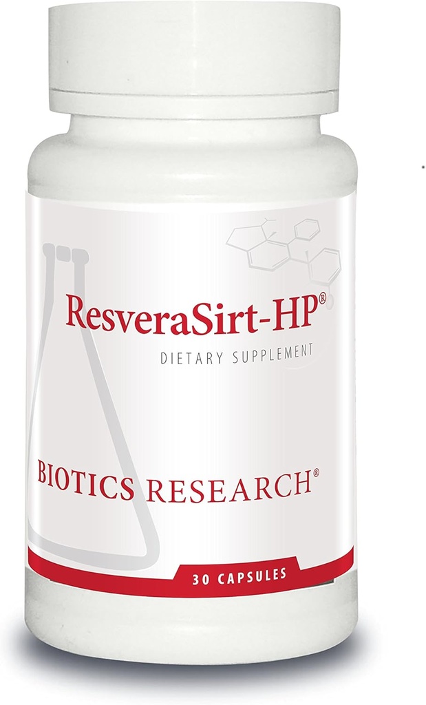 Biotics Research ResveraSirt HP von Dr. Mark Houston, Trans Resveratrol, Quercetin, Erhöhen Sirtuin Aktivität, Herz-Kreislauf-Unterstützung, Herz-Kraft, Gefäßunterstützung, 30 Kapseln