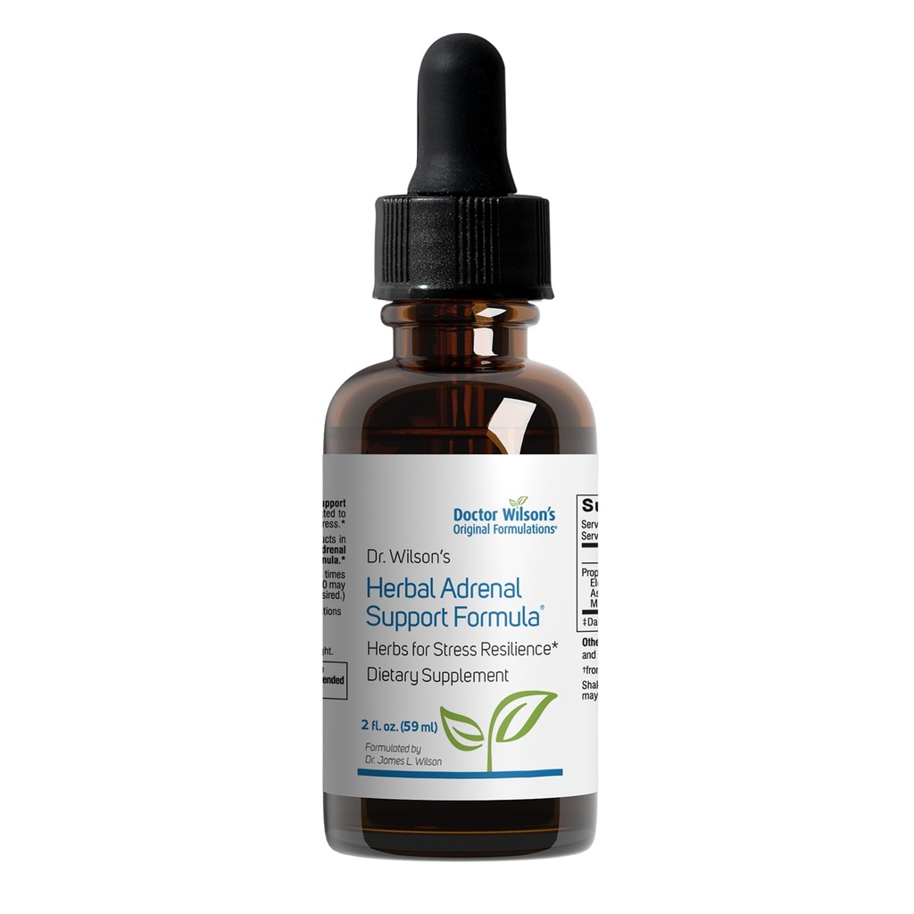 Dr. Wilson's Herbal Adrenal Support Formula adaptogenic Herbs for Daily use, Sleep and Energy Support 2 Ounces