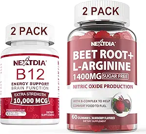 Vitamina B12 Sublingual 10000 mcg+ La barbabietola Root Gummies