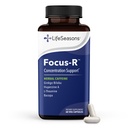 LifeSeasons - Fokus-R - Konzentrationsunterstützungsergänzung - All Ages - Verbessert Psychische Leistung & Fokus - erhöht Aufmerksamkeitsspanne - L-Theanine, Kava Kava, Bacopa, Vitamin B & Mehr - (60 Kapseln)