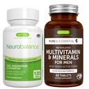 Neurobalance + Multivitamin & Minerals für Herren Vegan Bundle, hohe Absorption Zink, Magnesium & B6 Supplement + Sustained Release Multivitamin von Igennus