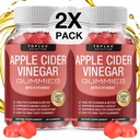 Gommies de vinaigre de cidre de pomme Toplux - 1000mg de vinaigre de cidre de pomme avec B12, racine de betterave, grenade pour système immunitaire, désintoxication et nettoyage, Gummy Alternative aux capsules de vinaigre de cidre de pomme, pour hommes