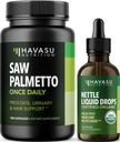 NUTRITION HAVASU Extraction de la feuille de neige gouttes liquides (60 portions) et capsules de Palmetto de scie (100 portions)