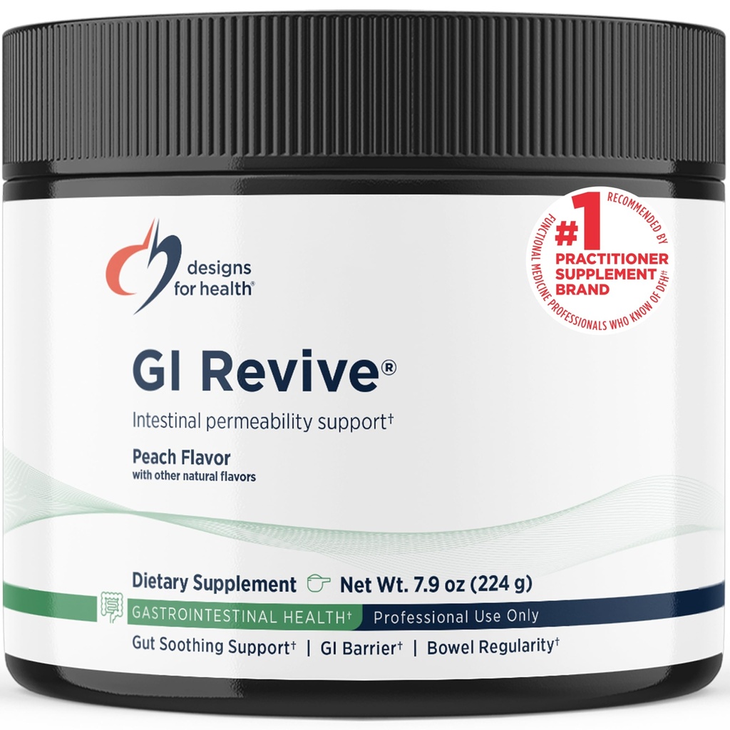 Progetti per la salute GI Revive Gut Health Powder - L Glutamine & Citrus Pectin per la salute digestiva + Slippery Elm, Marshmallow Root & Cat's Claw per la sana funzione intestinale (28 Serve)